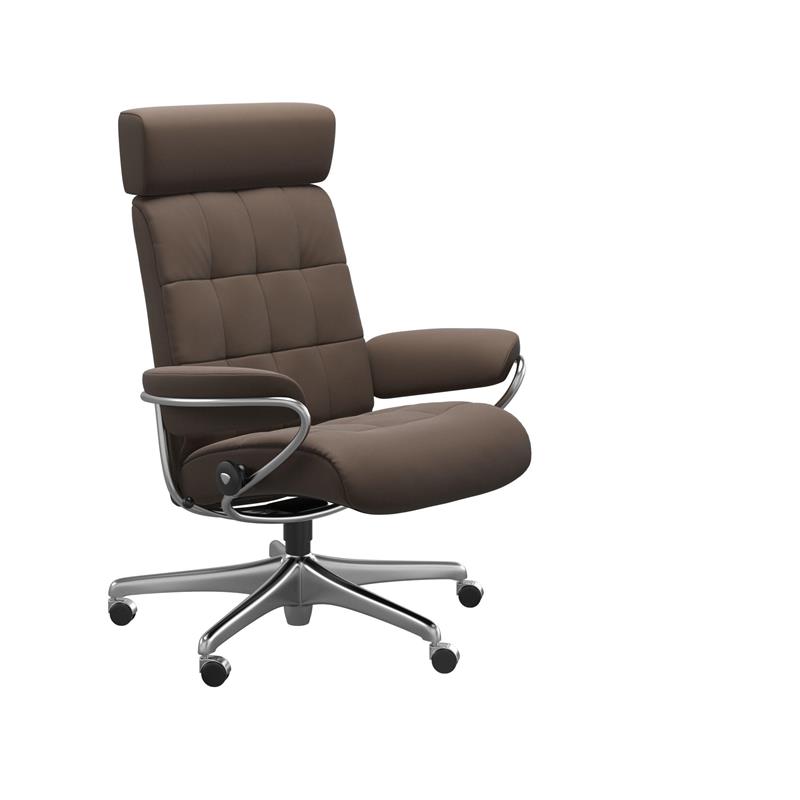 London With Adjustable Headrest Office Steel Chair